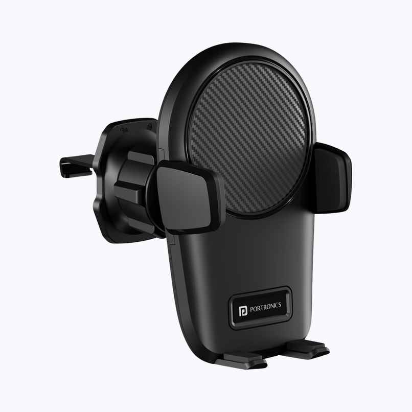 Portronics Clamp Z, Universal Car Mobile Holder - Black Portronics Clamp Z, Universal Car Mobile Holder - Black