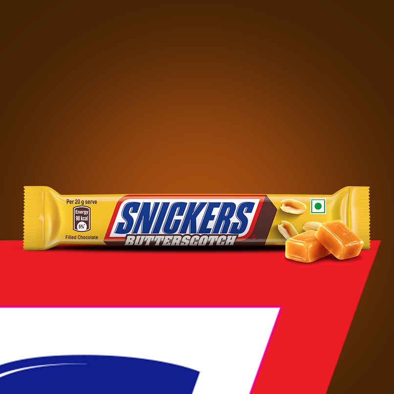 Snickers Butterscotch Flavoured Chocolate Bar | Loaded with Crunchy Peanuts, Nougat & Caramel Snickers Butterscotch Flavoured Chocolate Bar | Loaded with Crunchy Peanuts, Nougat & Caramel