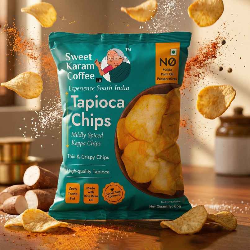 Sweet Karam Coffee Classic Tapioca Chips | No Palm Oil