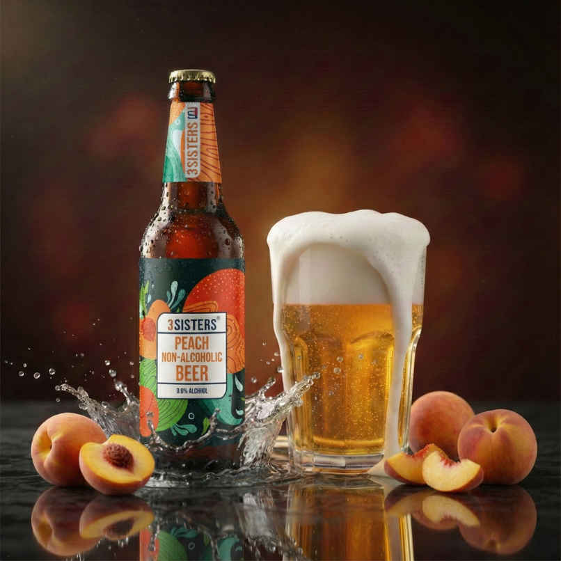 3 Sisters Peach Non Alcoholic Beer 3 Sisters Peach Non Alcoholic Beer