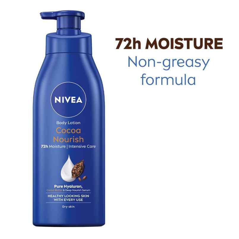 NIVEA Cocoa Nourish Body Lotion|Deep Moisture Serum|Non Greasy|Moisturiser For Very Dry Skin NIVEA Cocoa Nourish Body Lotion|Deep Moisture Serum|Non Greasy|Moisturiser For Very Dry Skin