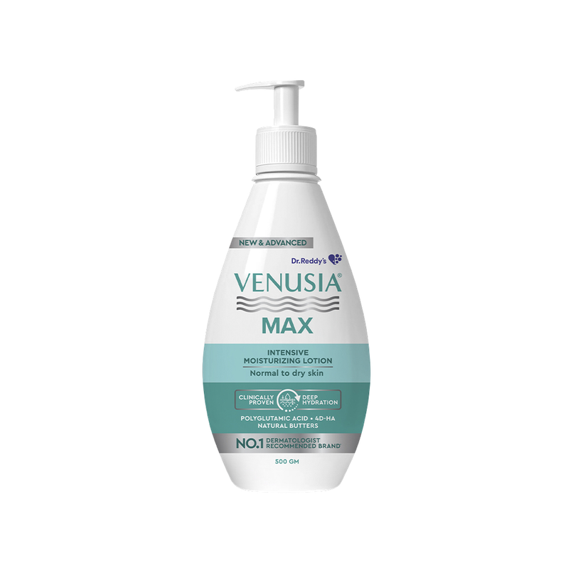 Venusia Max Intensive Moisturizing Lotion with 4D Hyaluronic+Polyglutamic Acid | Normal to Dry Skin Venusia Max Intensive Moisturizing Lotion with 4D Hyaluronic+Polyglutamic Acid | Normal to Dry Skin