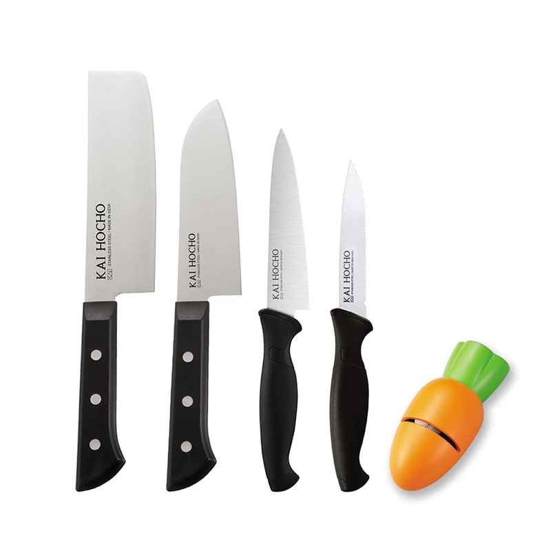Kai Premium Knife Set 4 Piece with Knife Sharpener Designed Using Advanced Japanese Technology Kai Premium Knife Set 4 Piece with Knife Sharpener Designed Using Advanced Japanese Technology