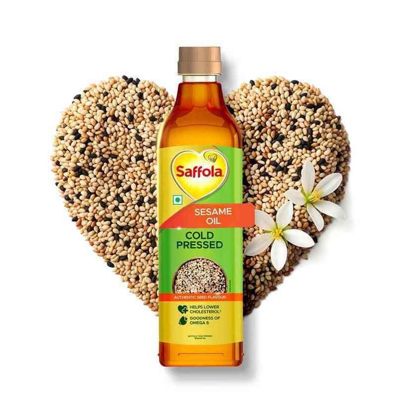Saffola Cold Pressed Sesame Oil, Unrefined, 0 trans fat, Chemical free Saffola Cold Pressed Sesame Oil, Unrefined, 0 trans fat, Chemical free