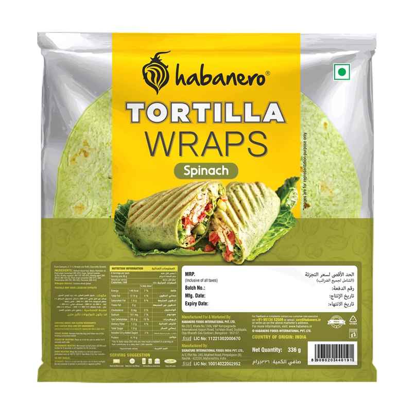 Habanero Spinach Tortilla Wraps