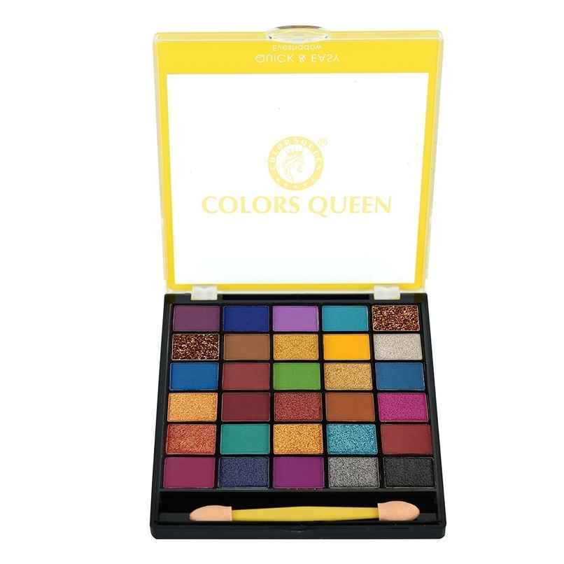 Colors Queen Quick & Easy Eyeshadow Palette 30 Multi | with Brush | Multicolor | 02 Colors Queen Quick & Easy Eyeshadow Palette 30 Multi | with Brush | Multicolor | 02