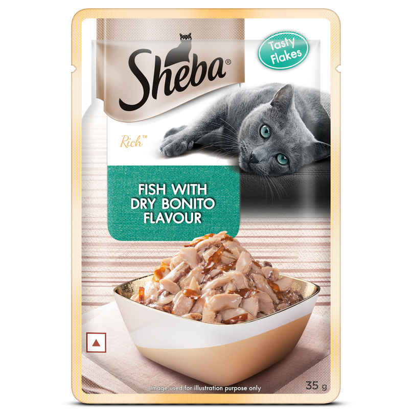 Sheba Rich Adult Fish with Dry Bonito Flavour Wet Cat Food