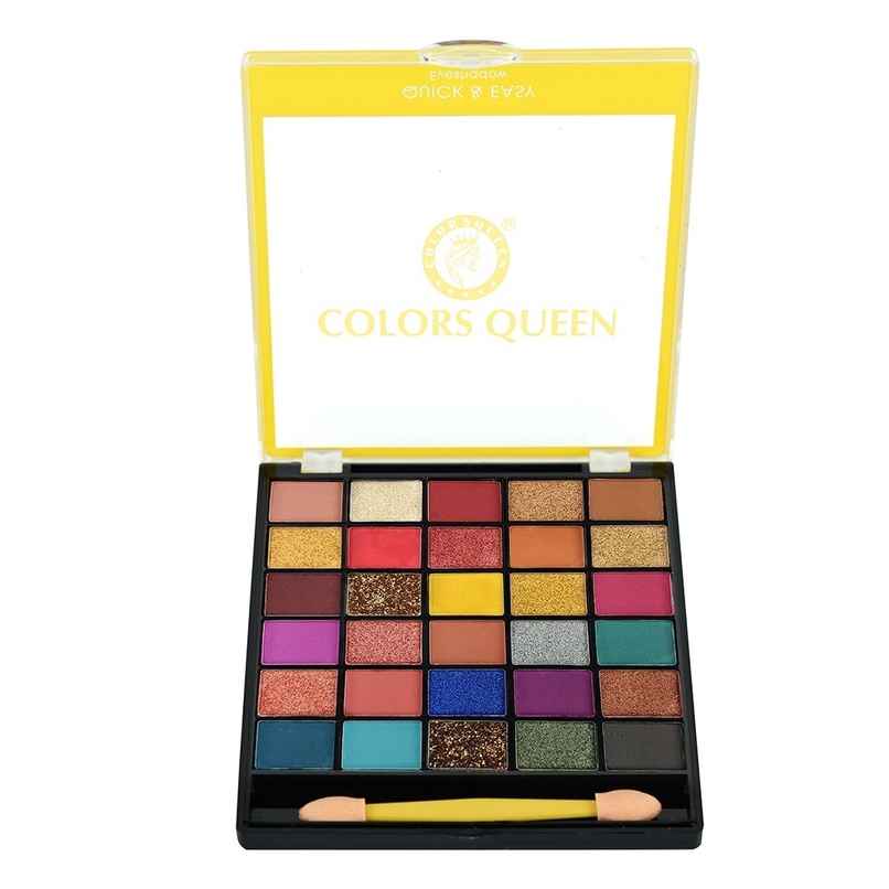 Colors Queen Quick & Easy Eyeshadow Palette | 30 Multi | with Brush | Multicolor | 01 Colors Queen Quick & Easy Eyeshadow Palette | 30 Multi | with Brush | Multicolor | 01