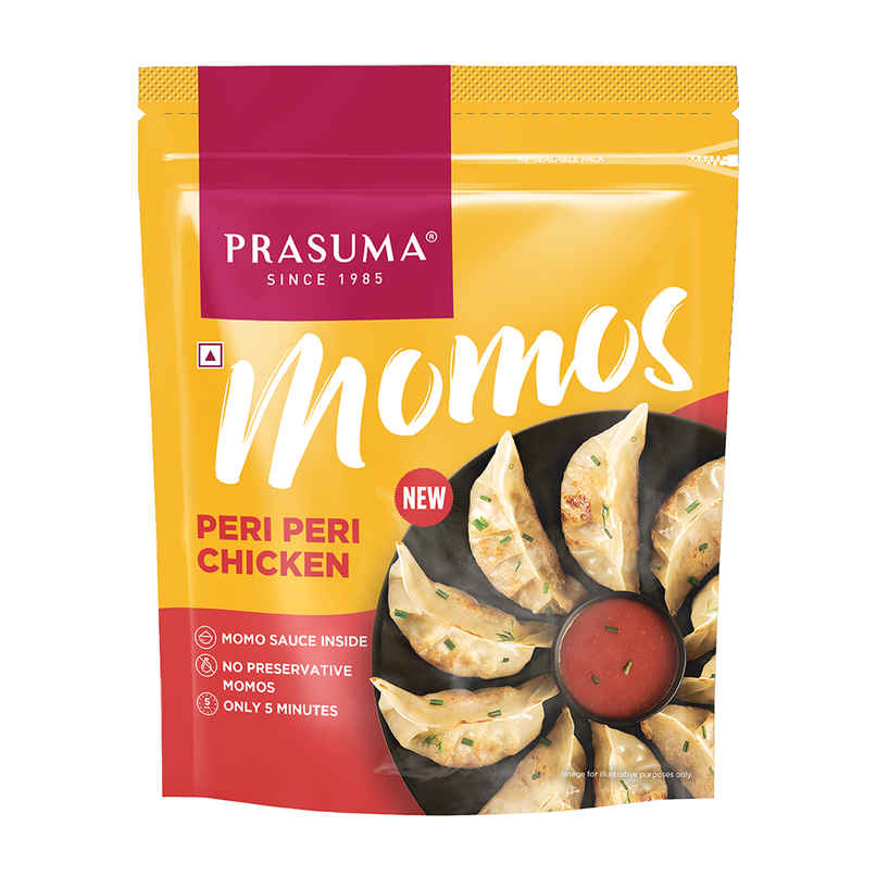 Prasuma Peri Peri Chicken Momos 12pc, No Palm Oil, Preservatives or MSG Prasuma Peri Peri Chicken Momos 12pc, No Palm Oil, Preservatives or MSG