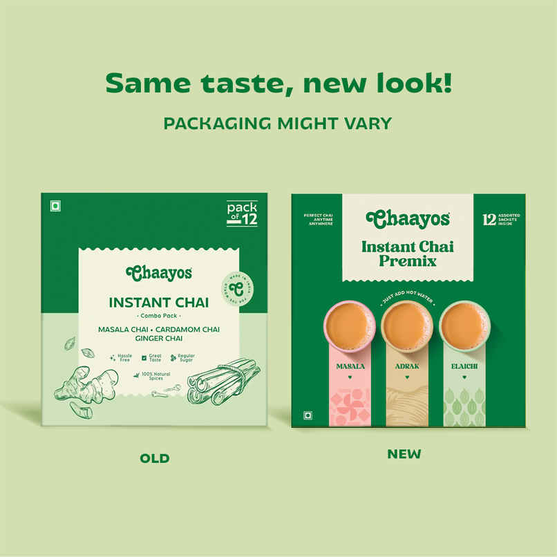 Chaayos Instant Tea Premix Combo / Masala + Elaichi + Ginger