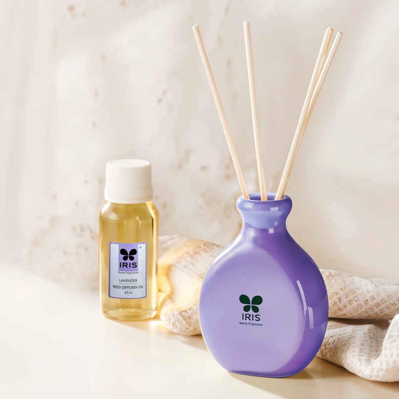 IRIS Lavender Reed Diffuser Set | Long-Lasting Fragrance