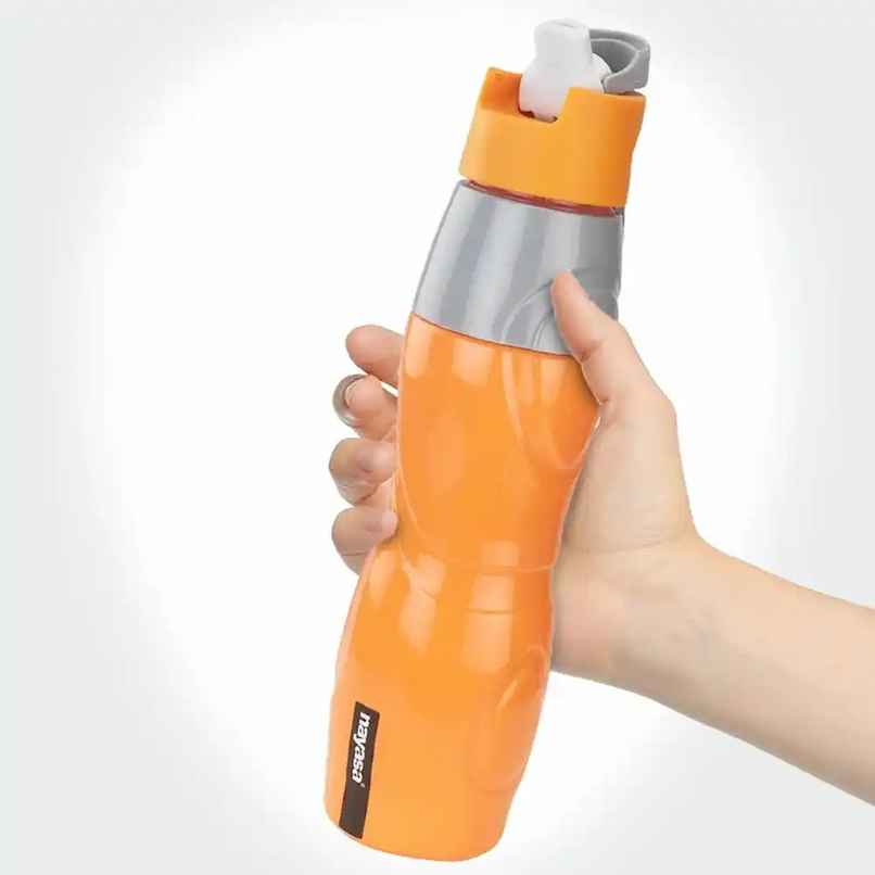 Nayasa Smart 900 Insulated Plastic Water Bottle | BPA Free Leak Proof | Orange | 700 ml