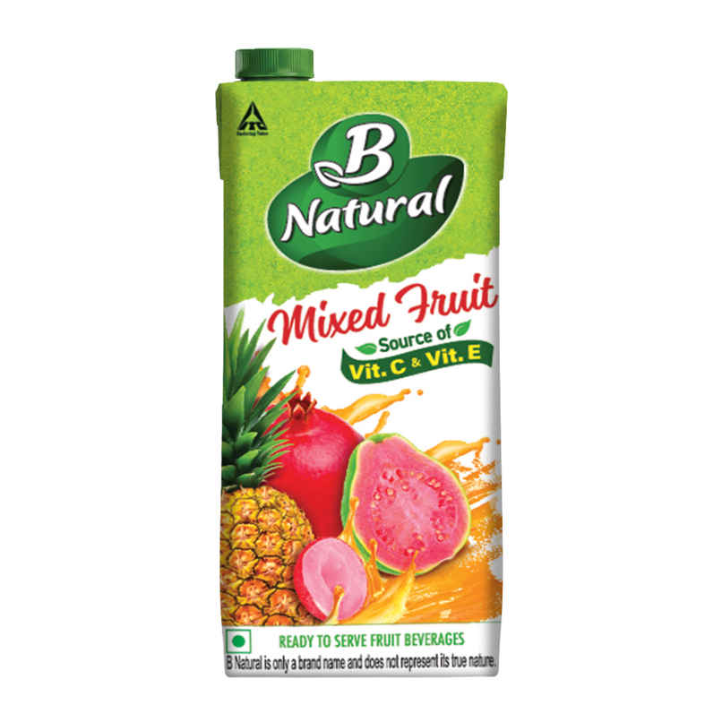 B Natural Mixed Fruit Juice, Rich in Vitamin C & E