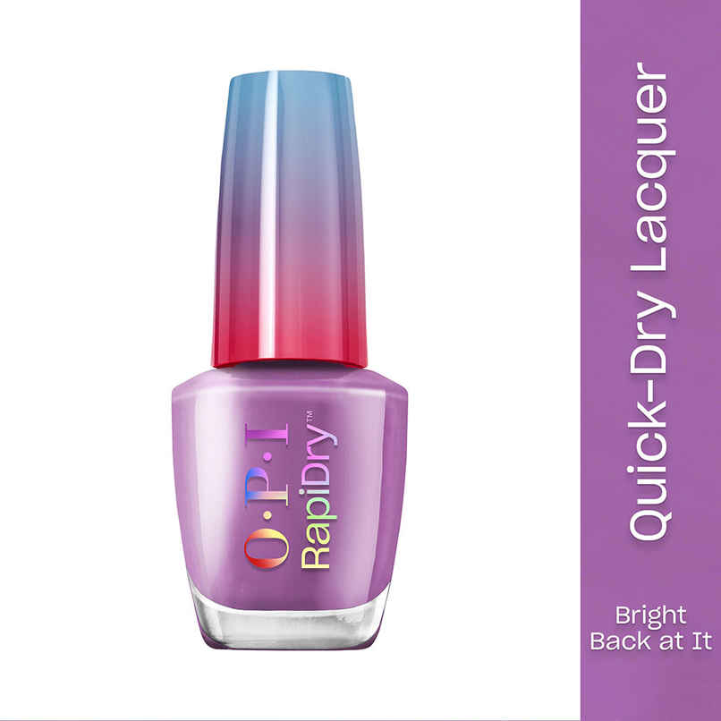 OPI Rapidry Nail Polish Bright Back At It Purple Quick Dry Smudge Proof OPI Rapidry Nail Polish Bright Back At It Purple Quick Dry Smudge Proof
