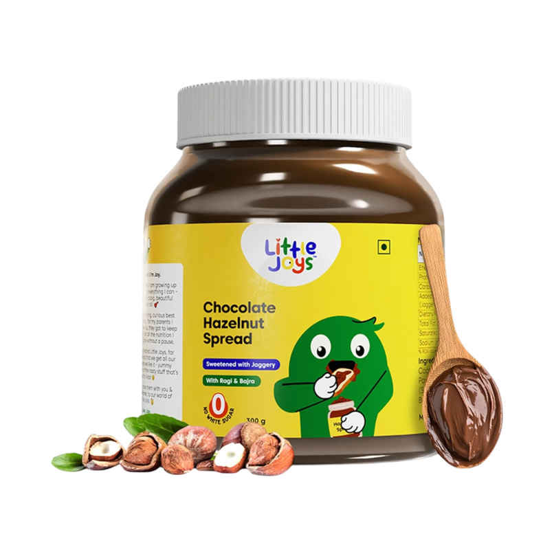 Little Joys Chocolate Spread | Sweetened With Jaggery | Rich Hazelnut | Cocoa | Ragi | Bajra Little Joys Chocolate Spread | Sweetened With Jaggery | Rich Hazelnut | Cocoa | Ragi | Bajra