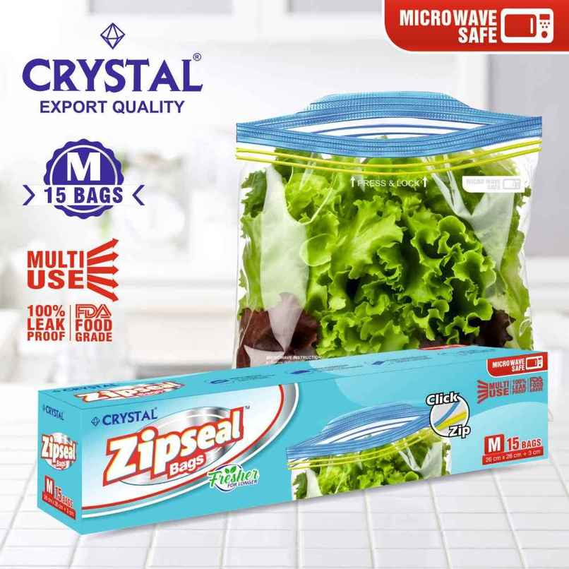 Crystal Medium Zip Seal Bag