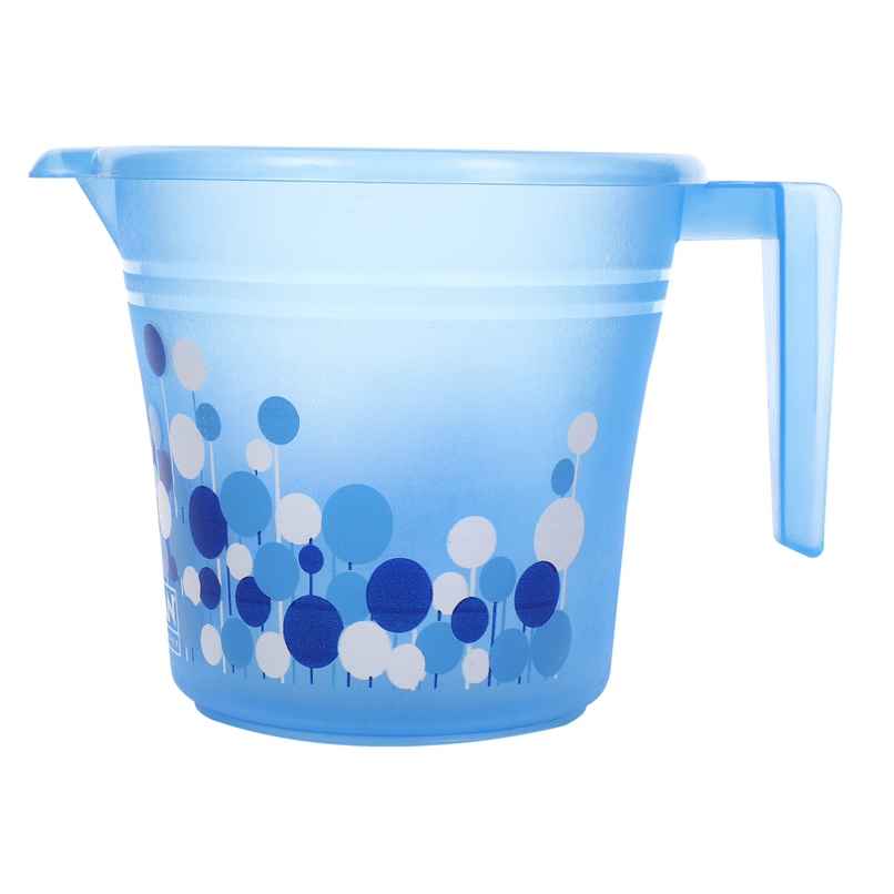Ratan Plasticware Frosty Bubble Print Pack Of 1 Mug 1L -Blue