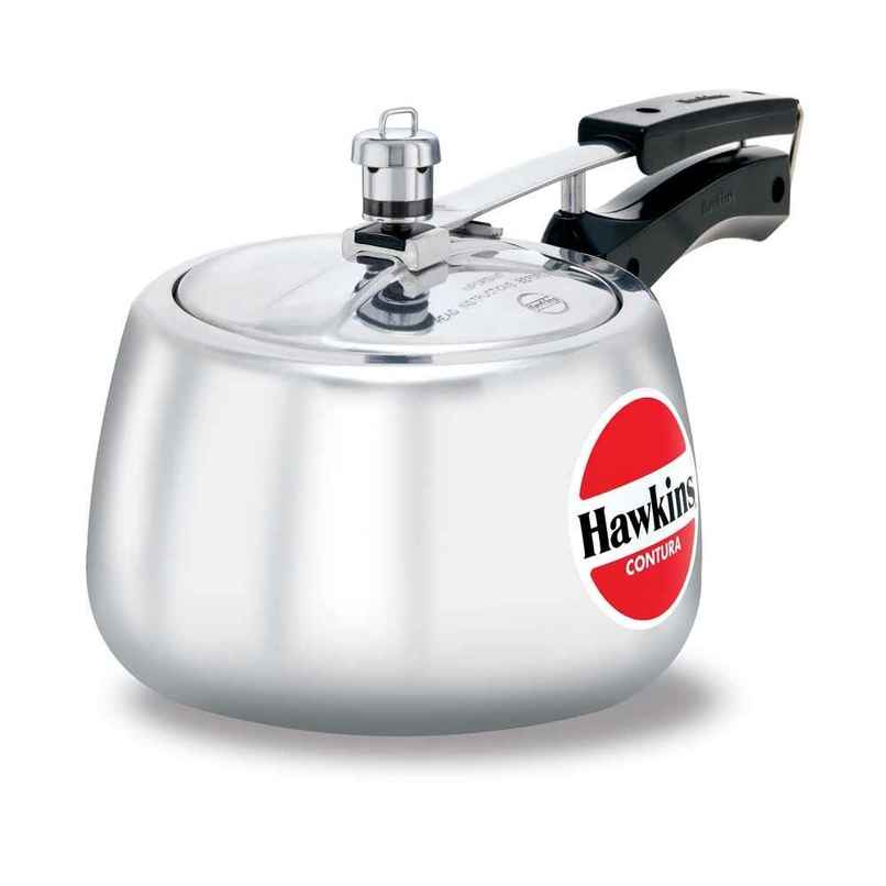 Hawkins 3 Litre Contura Pressure Cooker Handi Inner Lid Cooker - Silver Hawkins 3 Litre Contura Pressure Cooker Handi Inner Lid Cooker - Silver