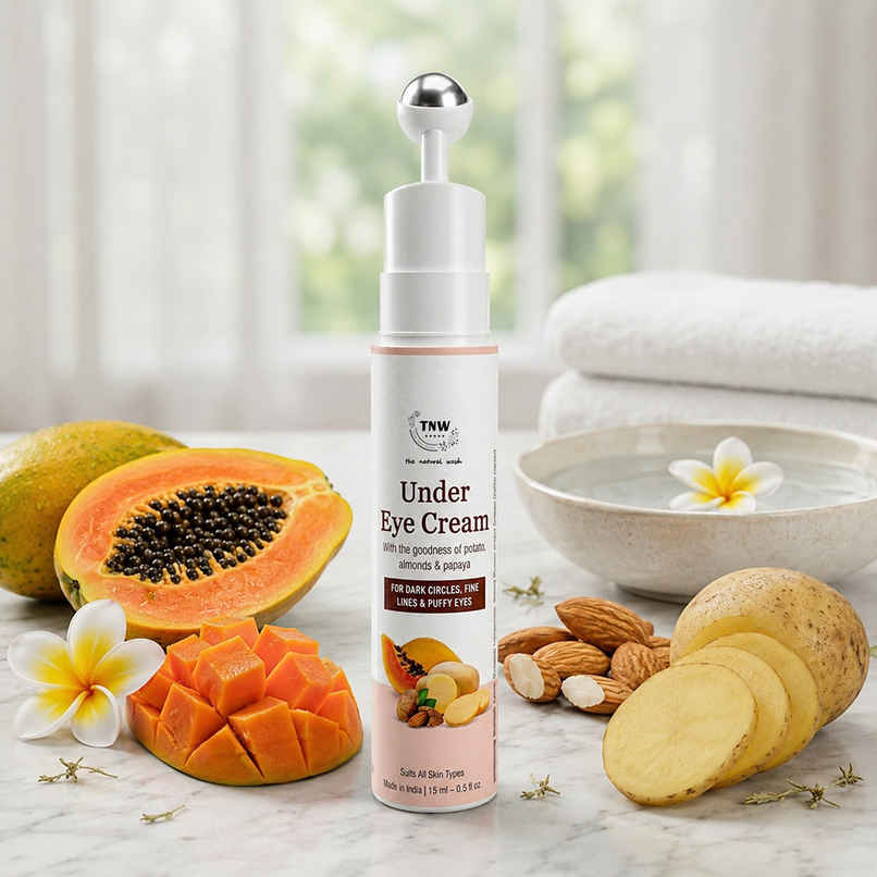 The Natural Wash Sun Under Eye Cream Metallic Roll-On for Dark Circles & Puffiness | All Skin Types The Natural Wash Sun Under Eye Cream Metallic Roll-On for Dark Circles & Puffiness | All Skin Types