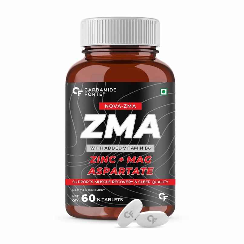 Carbamide Forte ZMA Supplement for Men Zinc and Magnesium Supplements with Vitamin B6 60 Tablets