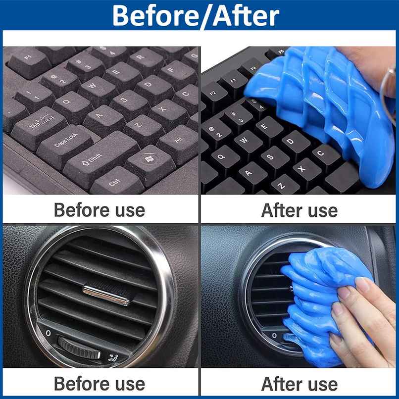 Motorzee Multipurpose Car AC Vent Dashboard Interior Dust Dirt Cleaner Cleaning Gel Motorzee Multipurpose Car AC Vent Dashboard Interior Dust Dirt Cleaner Cleaning Gel
