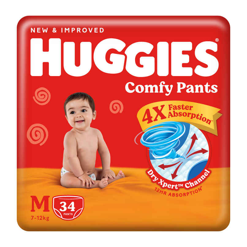 Huggies Dry Pant Style Diaper | M | 34 pcs