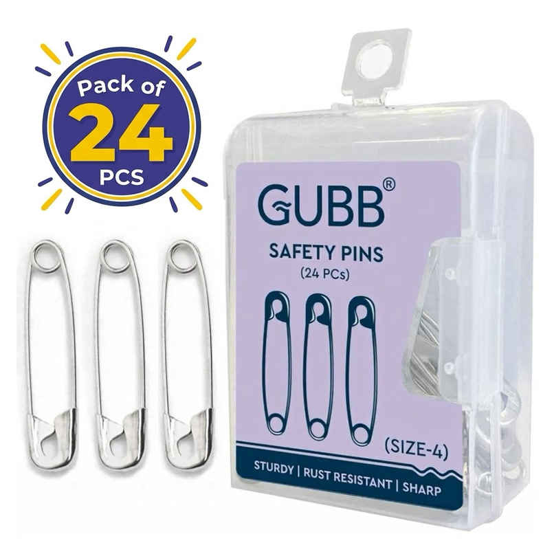 GUBB Safety Pin | Size 4 | Pack Of 24