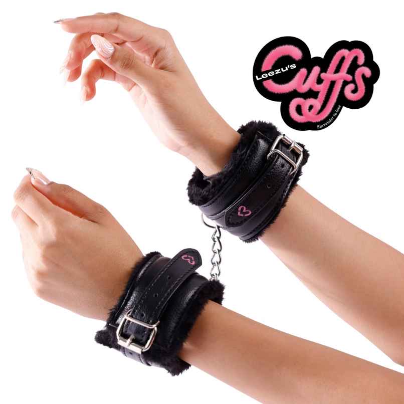 Leezu's Leather Handcuffs with Soft Fur for Couple