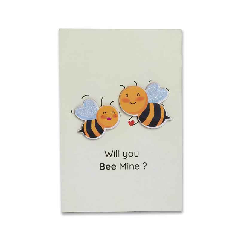 Itsy Bitsy 3d Greeting Card & Envelope Bee Mine 4 x 6 Inch Approx 2 Pc Lb
