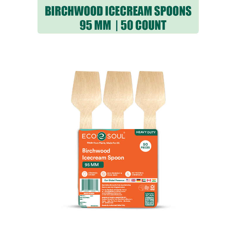 Eco Soul | Ice Cream Spoon | |95 mm | 50 Count