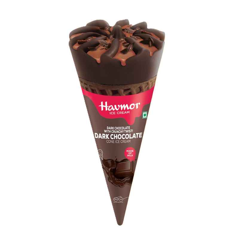 Havmor Dark Chocolate Ice Cream Cone | Rich & Creamy
