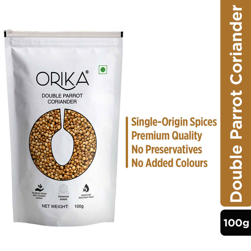 Orika Double Parrot Coriander Whole | Sabut Dhania