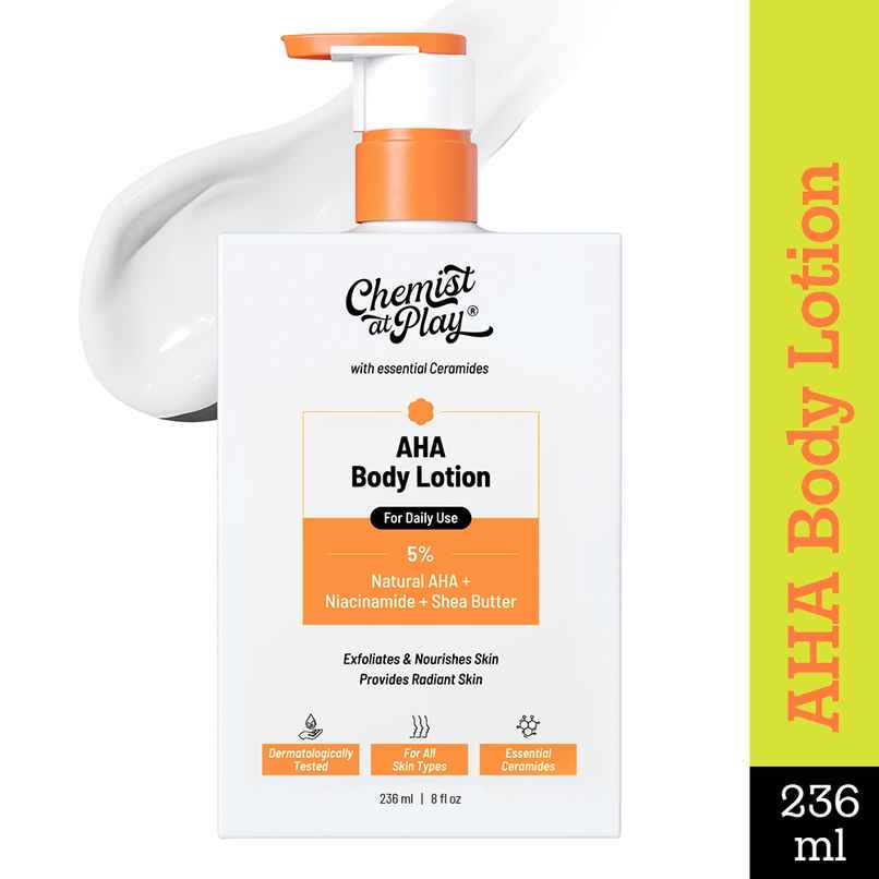 Chemist at Play AHA Body Lotion with Niacinamide, Shea Butter | Moisturizer For All Skin Types (236 ml) Chemist at Play AHA Body Lotion with Niacinamide, Shea Butter | Moisturizer For All Skin Types (236 ml)
