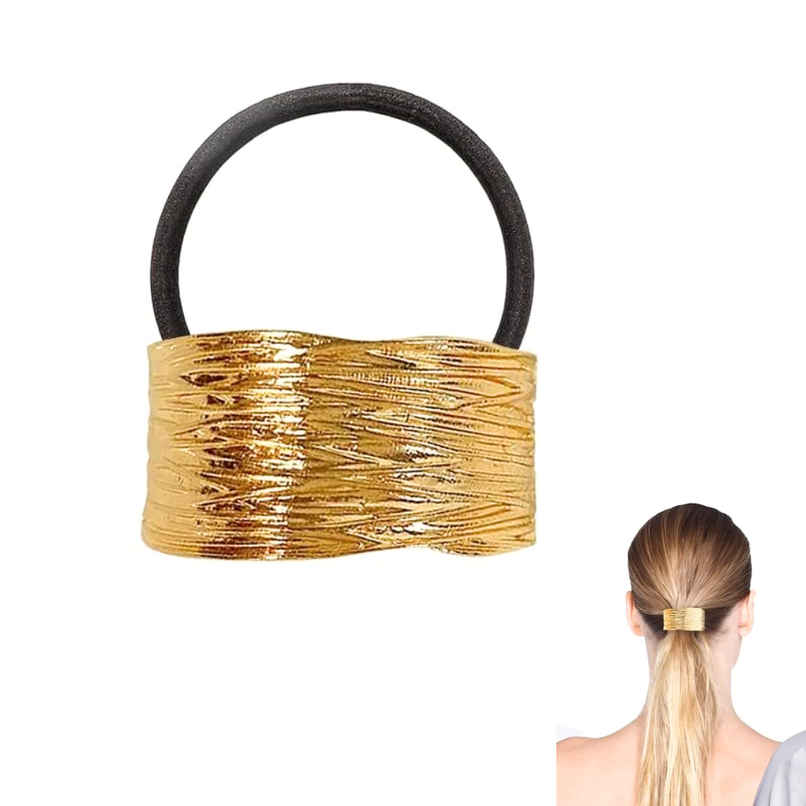 SE7EN Premium Hair Rubber Bands With Metal Designs