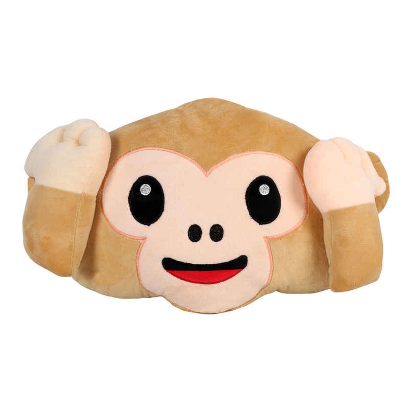 DearJoy Monkey Head Pillow Soft Toy - Brown