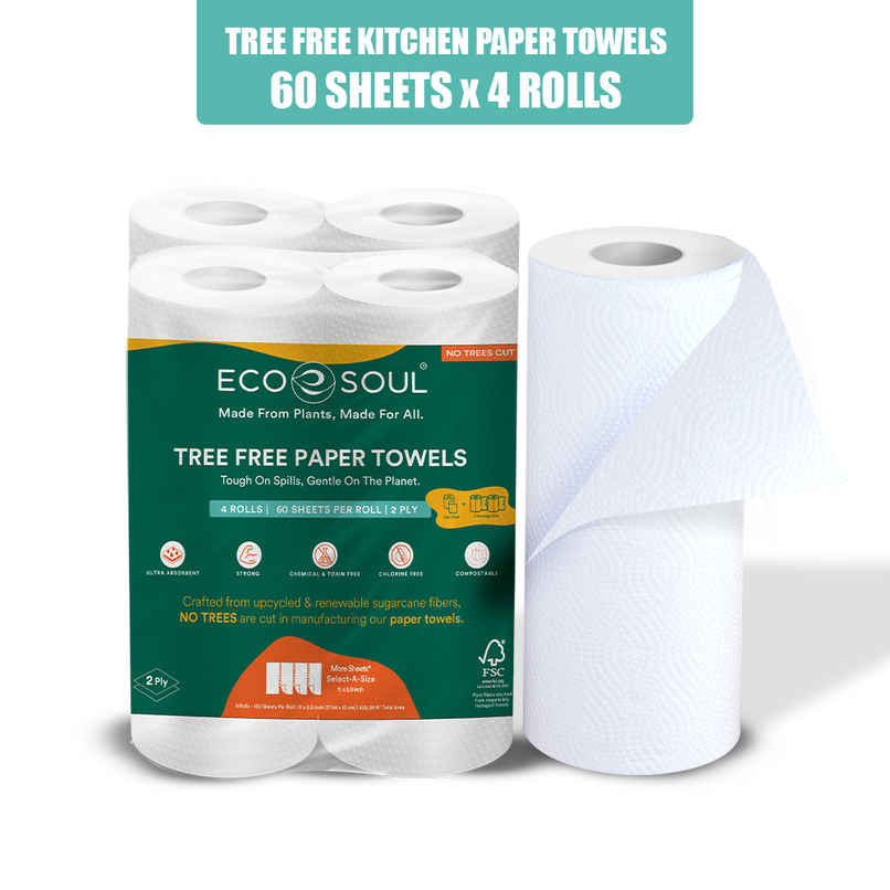 ECO SOUL 2 Ply | 60 x 4 Rolls | Kitchen Paper Towel ECO SOUL 2 Ply | 60 x 4 Rolls | Kitchen Paper Towel