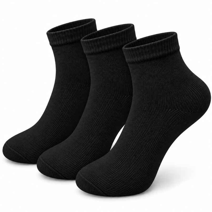 B Beyond Kids Socks | Non Terry | BYDKSNT-2605 | Black | 7 - 9 Years