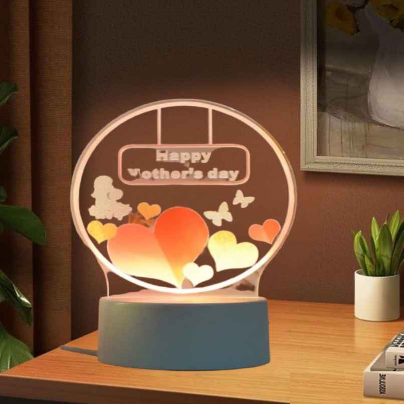 Hashwow Round Acrylic Lamp Gifts for Happy Mothers Day Hashwow Round Acrylic Lamp Gifts for Happy Mothers Day