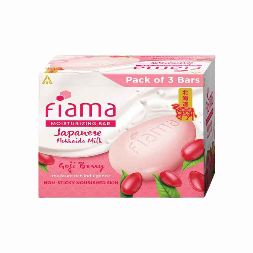 Fiama Skin Barrier Strengthening Moisturizing Soap Bar | Japanese Hokkaido Milk & Goji Berry