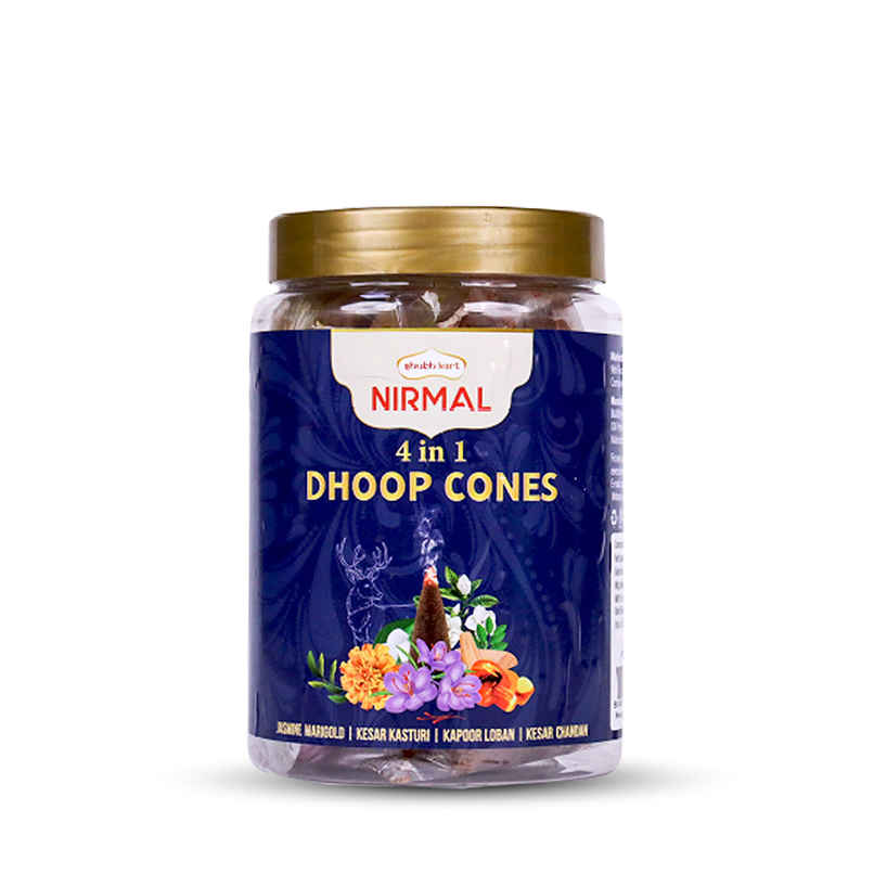 Shubhkart Nirmal 4 In 1 Dry Dhoop Cone Jar