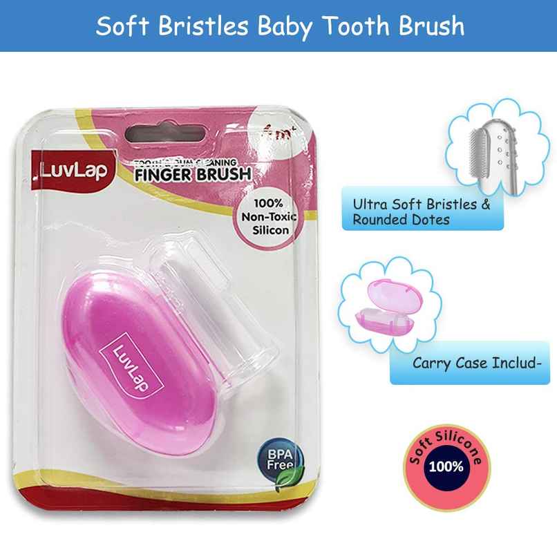 Luvlap Baby Finger Toothbrush With Case