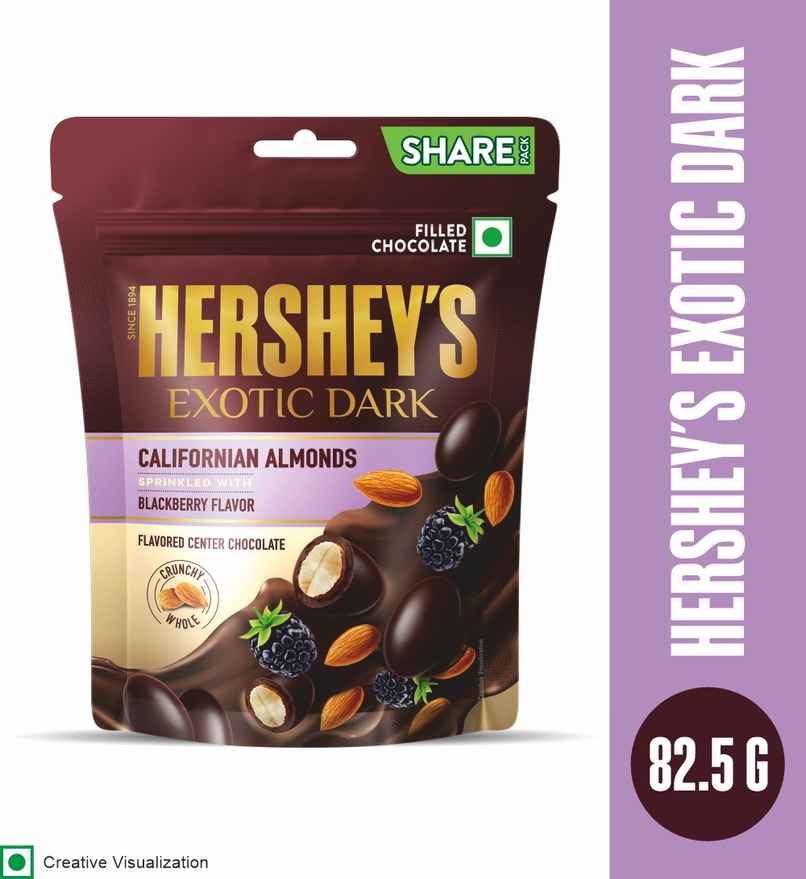 Hershey's Exotic Dark Blackberry Californian Almonds Chocolates Share Bag Hershey's Exotic Dark Blackberry Californian Almonds Chocolates Share Bag