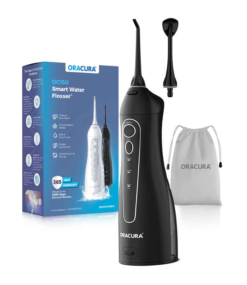 Oracura Oc150 Lite Smart Water Dental Flosser Black