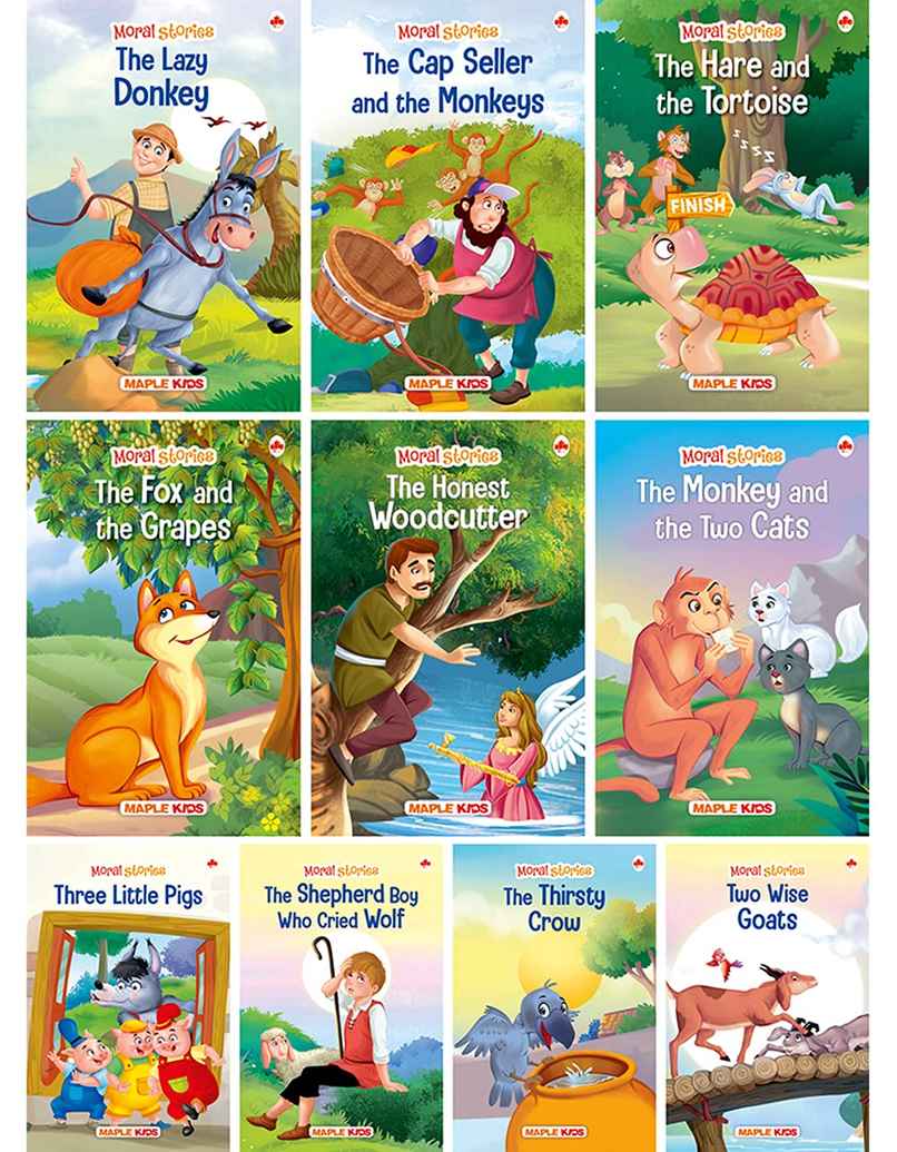 Moral Story Books for Kids (Illustrated) (Set of 10 Books)