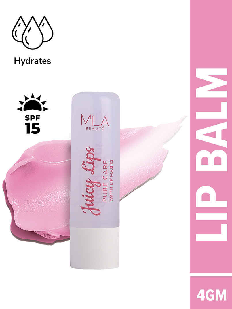 Mila Beaute Juicy Lip Balm Pure Care Upto 12 Hrs Moisturisation & Tint Spf15