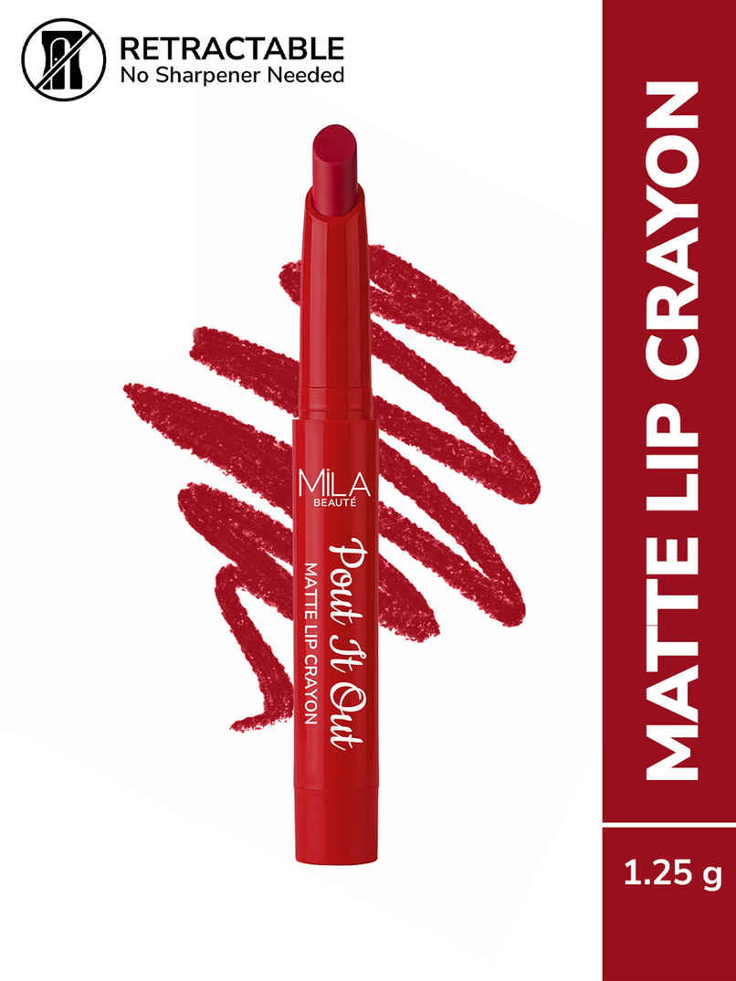 Mila Beaute Pout It Out Matte Lip Crayon Highly Pigmented Enriched With Jojoba Oil Anastasia