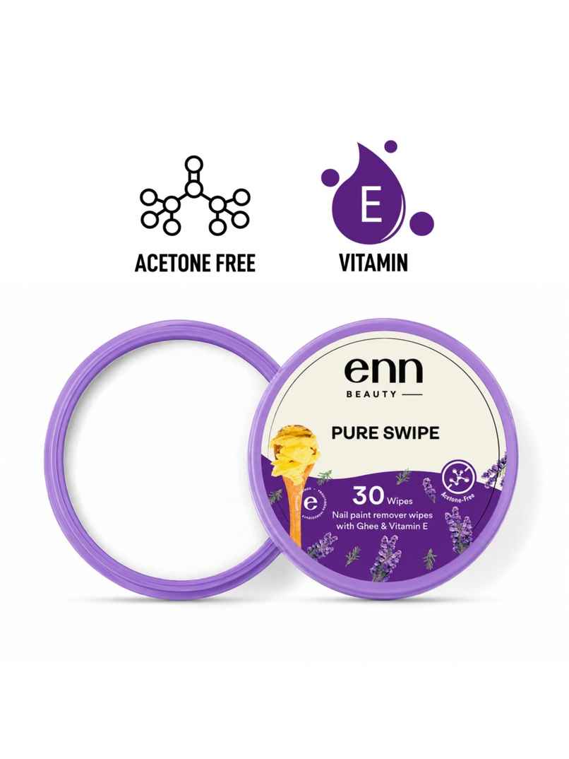 Enn Beauty Pureswipe Nail Remover Wipes Acetone-Free, Ghee & Vitamin E Enriched, Biodegradable Enn Beauty Pureswipe Nail Remover Wipes Acetone-Free, Ghee & Vitamin E Enriched, Biodegradable