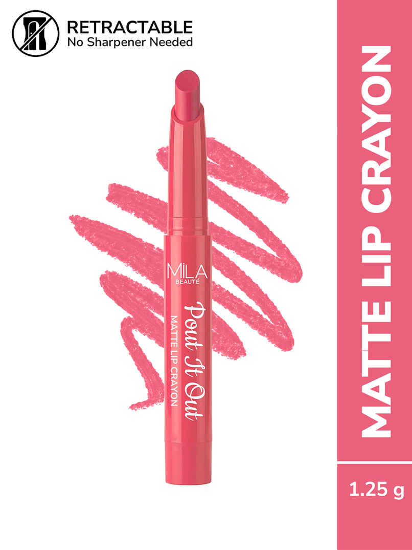 Mila Beaute Pout It Out Lip Crayon Matte Finish Highly Pigmented | 106 Aurora
