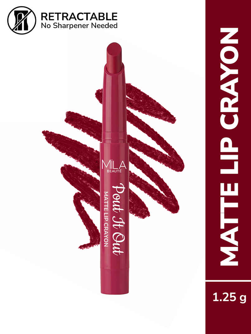 Mila Beaute Pout It Out Lip Crayon Matte Finish Highly Pigmented | 112 Moana
