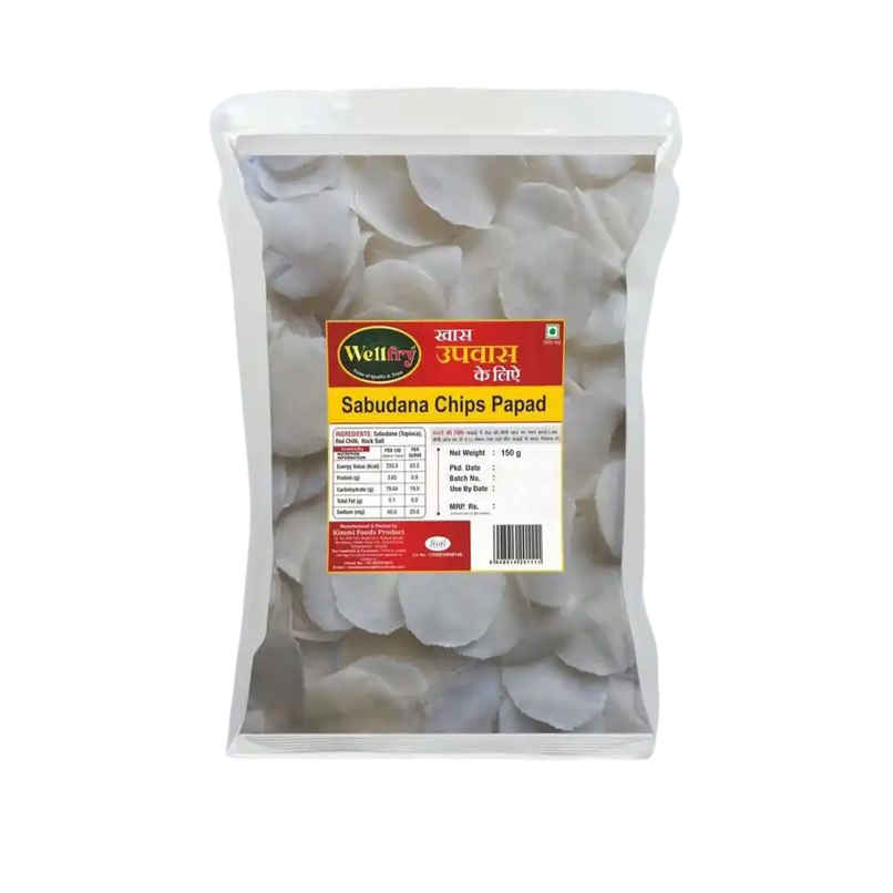 Wellfry Sabudana Chips Papad | Upwas Papad | Fast Papad | Sendha Namak